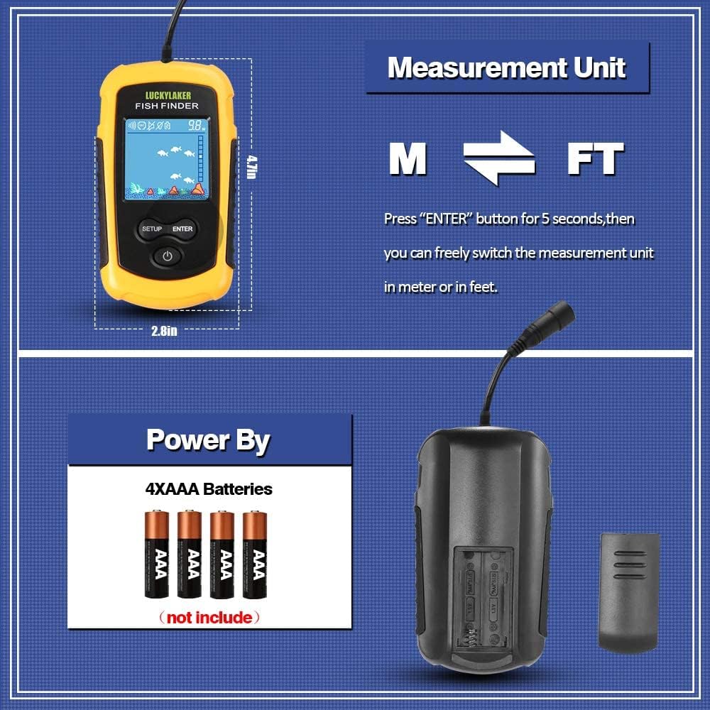 Kayak Fish Finder ✨ Castable Sonar Transducer + LCD Depth Display 💦 Waterproof & Handheld for Boats/Kayaks 🌟 Real-Time Fishing Imaging 🔥 #FishingHack #KayakEssentials