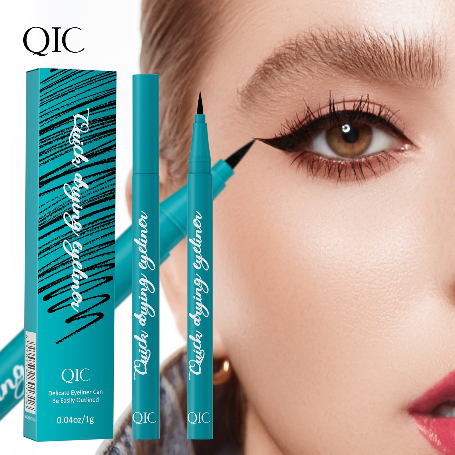 Quick-Dry Waterproof Eyeliner Pen - 24H Smudge-Proof✨ Ultra-Fine Liquid Liner 💦 Sweat-Resistant & Beginner Friendly 🔥 #WaterproofMakeup #TikTokBeauty #QuickDryLiner