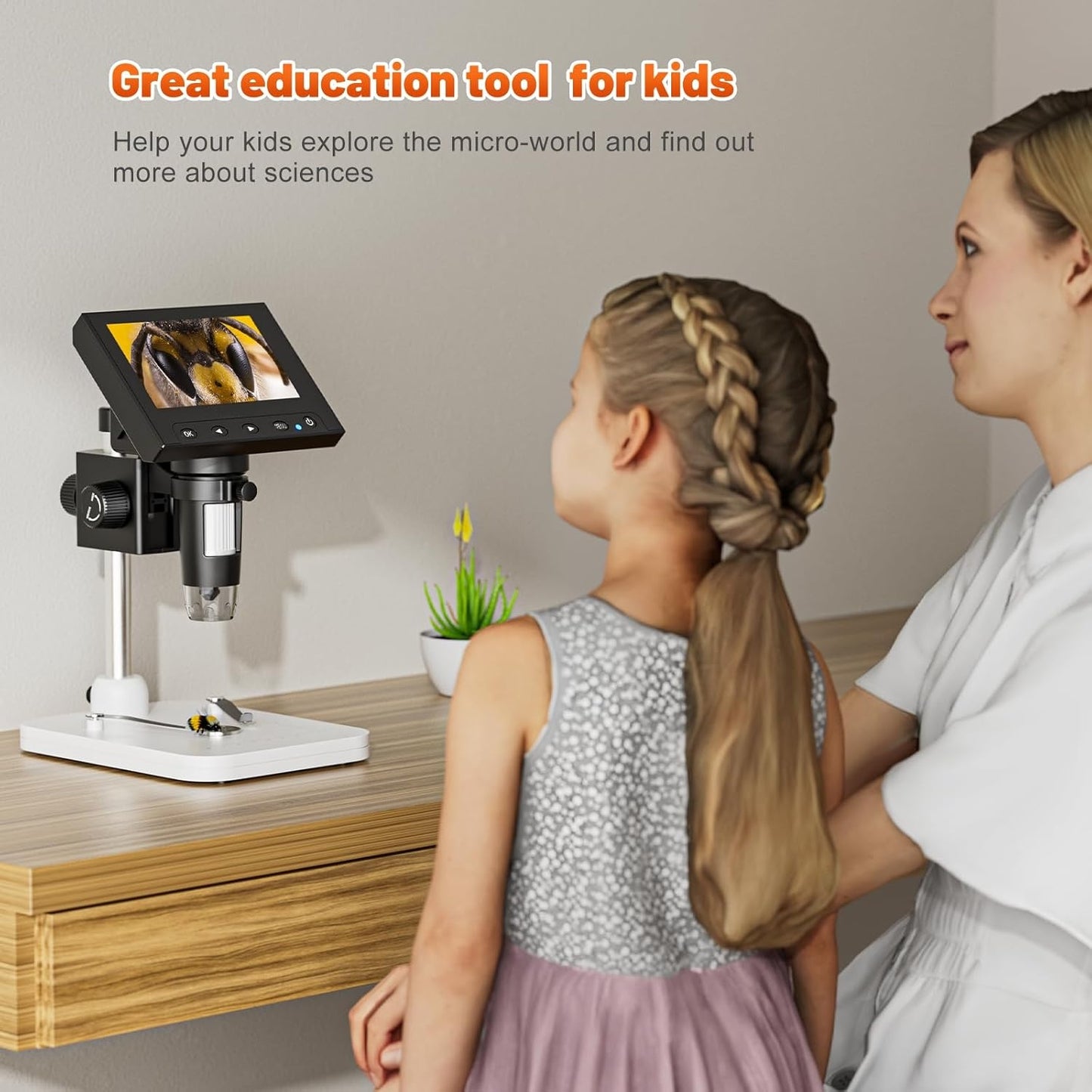 🔍 1000X Digital Coin Microscope with 4.3" LCD | 8X Brighter LEDs⚡PC View for Windows/Mac🌟【Pro Collector's Kit】EDM4 Magnifier for Error Coins & Electronics Repair