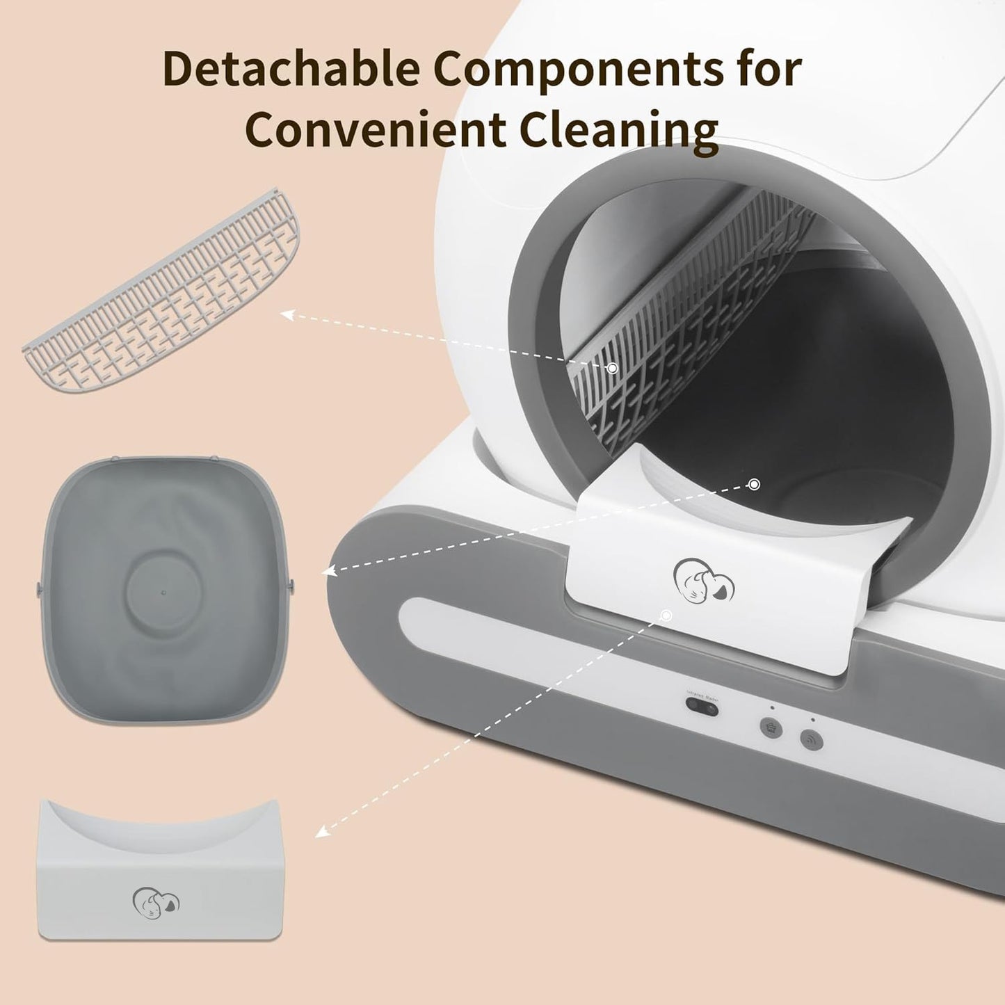 🚀Upgraded Self-Cleaning Cat Litter Box 65L XL Capacity📱APP Control Auto Scooper - TikTok's #1 Pet Tech! Odor-Free & Smart Safety Shield🛡️ Cat Litter Box for Multi-Cat Homes🐾