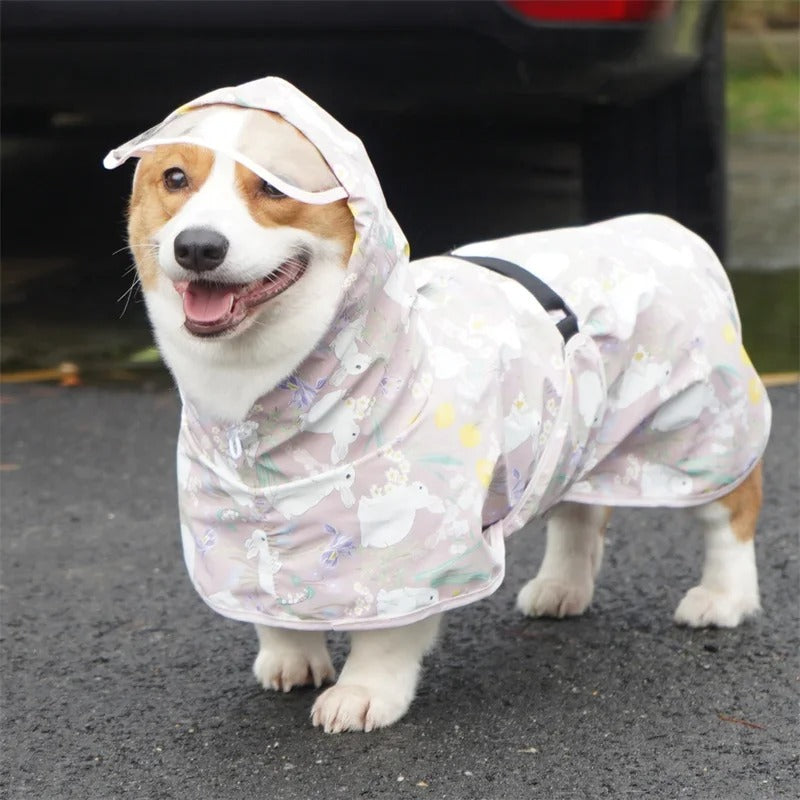 🔥 Dog Raincoat Pro! Waterproof Adjustable Jacket⚡Clear Hood Double Layer🌧️Reflective Pocket + Rim【For L/M/S Dogs】
