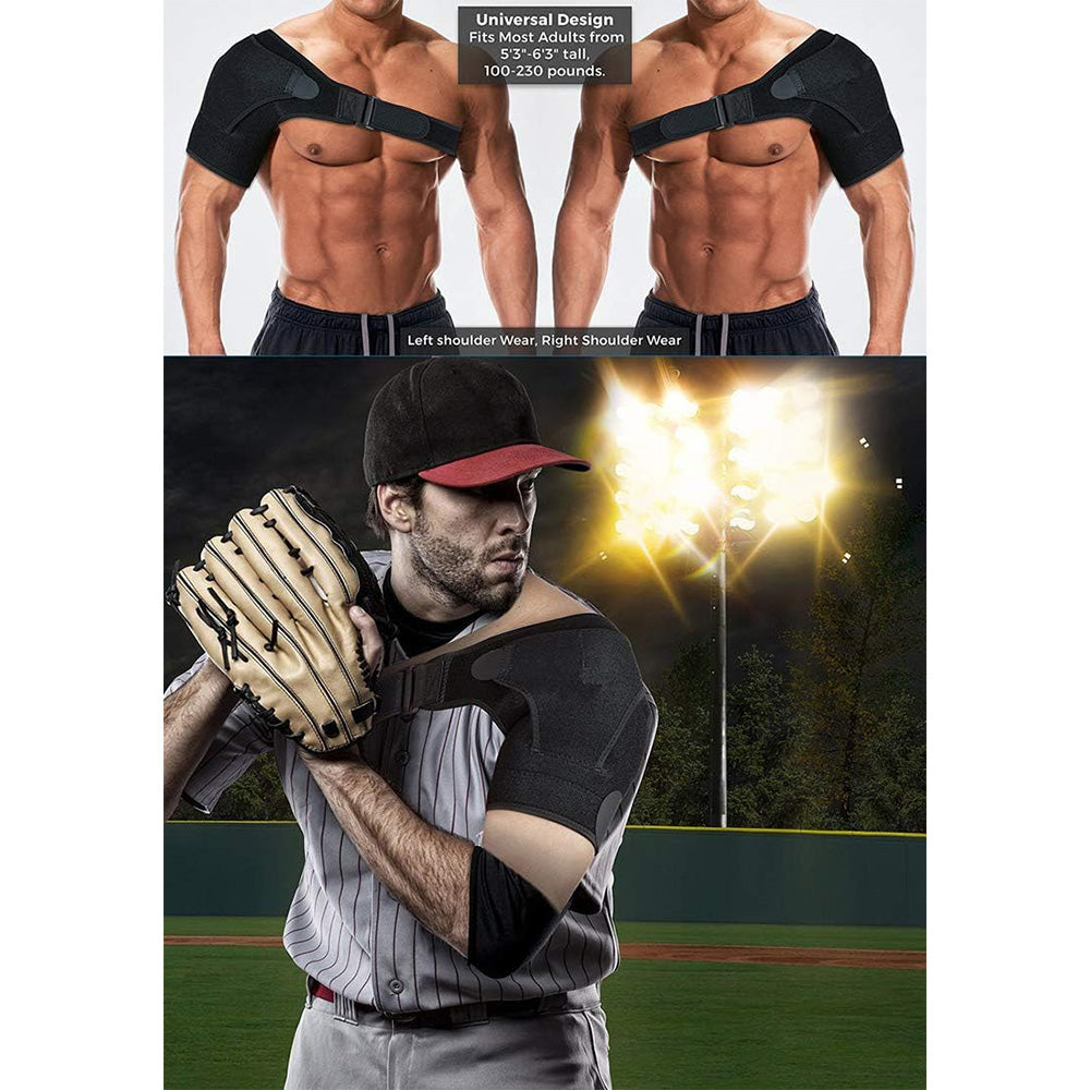 🔥 Adjustable Shoulder Brace with Pressure Pad | 3-Way Support⚡Torn Rotator Cuff & Labrum Relief🌟Fits Left/Right - Gym Recovery Essential for Bursitis, Tendonitis, AC Joint