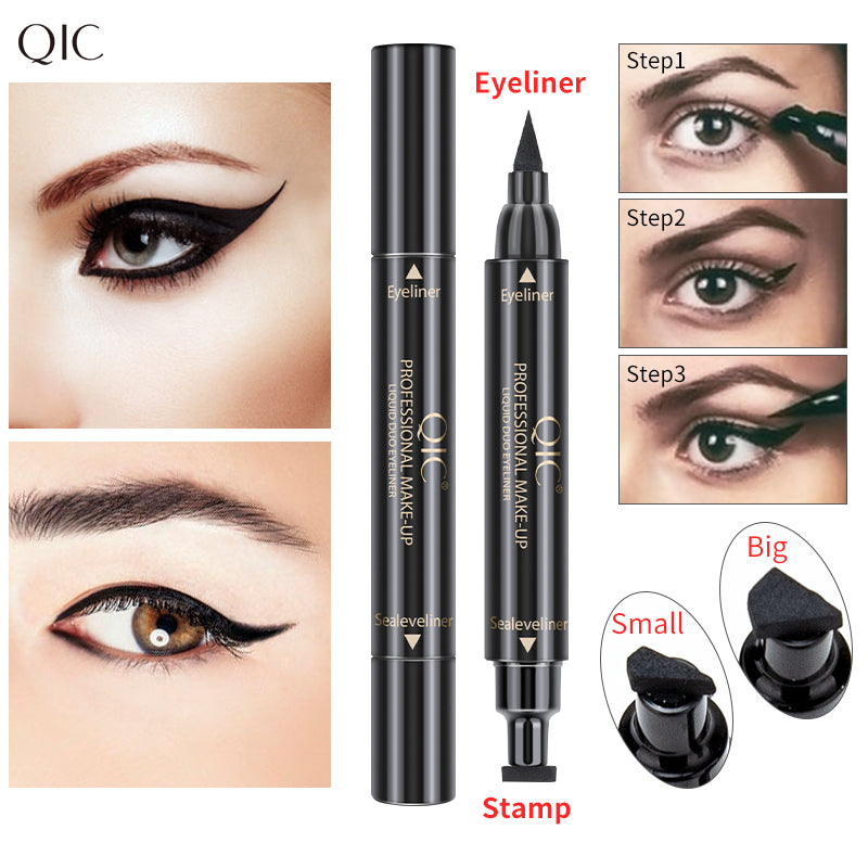 2-Swipe Cat Eye Hack 🐾✨ | Dual-Ended Magic Wand: Waterproof Stamp Liner 💦 + Tattoo-Ink Liquid Eyeliner 🖤 | Survives Tears, Sweat & Viral Dances 💃 #NoSmudgeClub