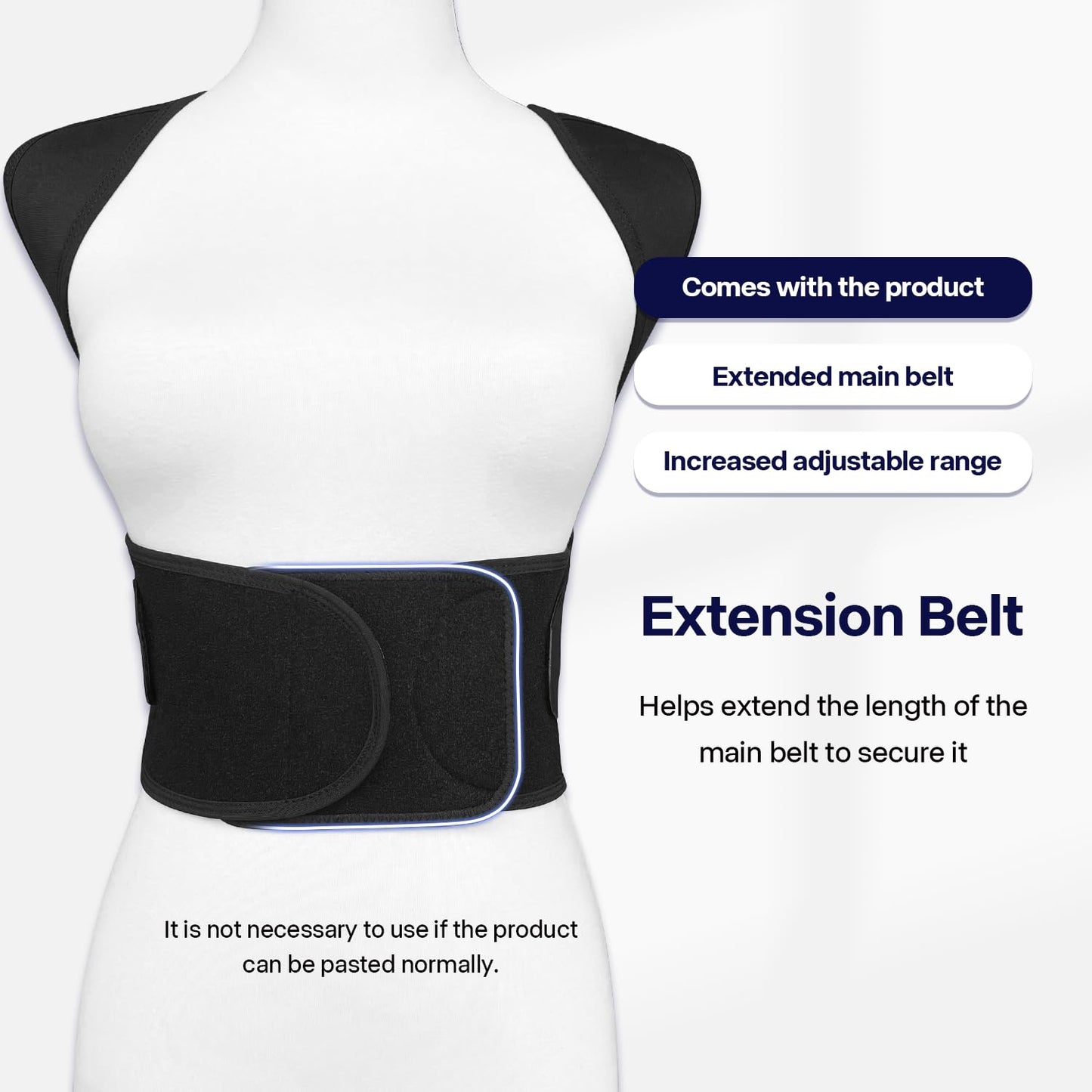 🌟 Adjustable Posture Corrector for Women & Men | Shoulder & Spine Alignment⚡3-Level Support【Office & Gym Essential】Upper/Middle Back Pain Relief