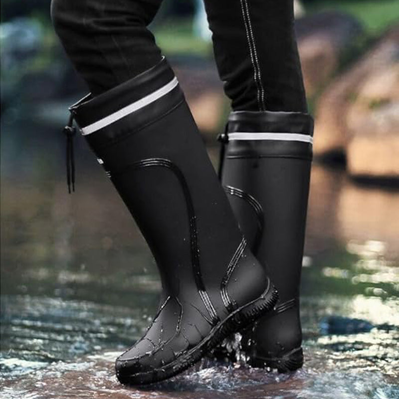 🔥 Men's Heavy-Duty Rain Boots Knee-High PVC Rubber⚡Waterproof Work Boots💪Lightweight for Gardening, Farm, Fishing【Outdoor Must-Have】
