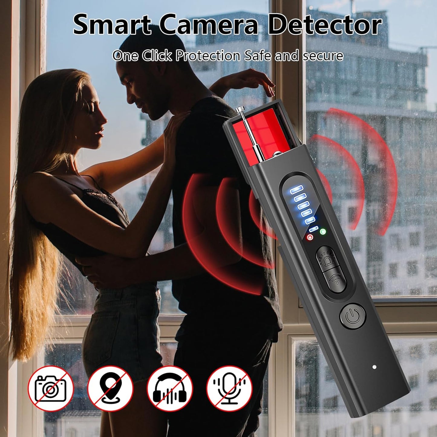 🚨📡 5-Level Sensitivity Camera & GPS Tracker Detector | Portable Hidden Device Finder for Home, Car & Travel | Privacy Protection Anywhere 🌐👜 #PrivacyTech #TravelSecurity