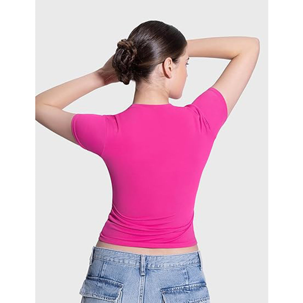 👚✨ Women's Double-Lined Slim Fit T-Shirt | Crew Neck Short Sleeve Top for Everyday Basics | Smoke Cloud Pro Collection ☁️ #WardrobeEssentials #OOTDInspo