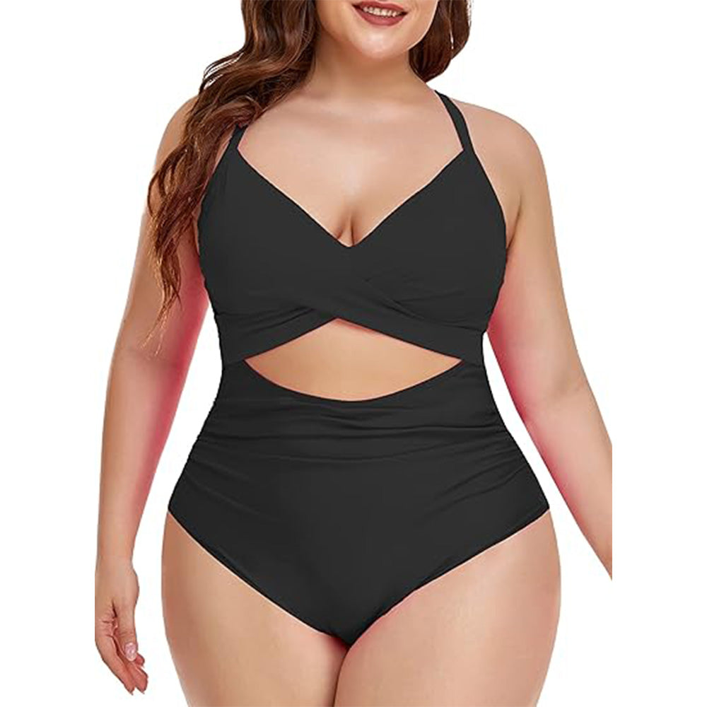 🔥Bombshell Beach Alert! Tummy Control Swimsuit w/ Sexy Cutouts✨ High Waisted One Piece💦 Wrap Tie Back | TikTok’s Obsession