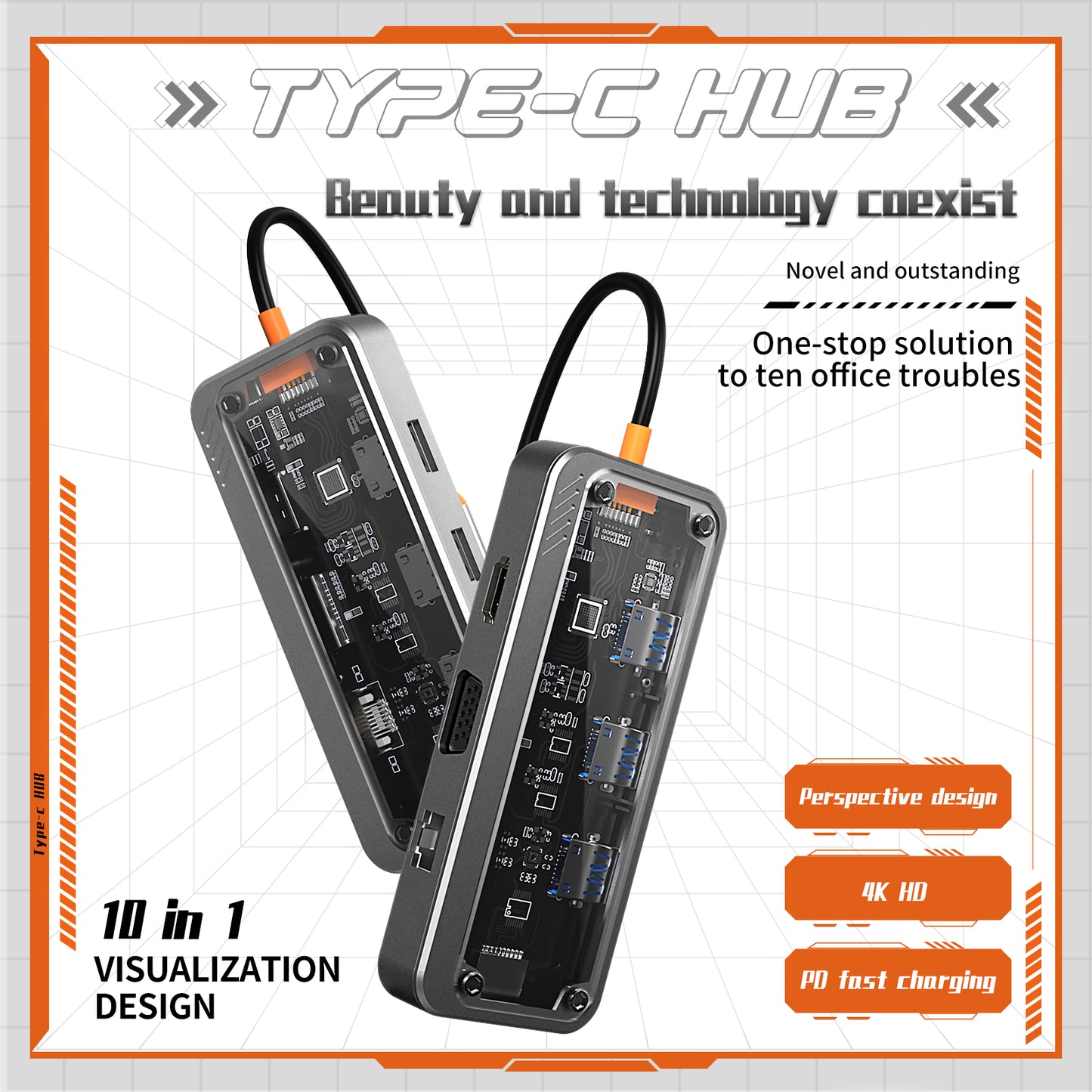 10-in-1 USB-C Docking Station ✨ Dual 4K HDMI + VGA 💥 1000M Ethernet & 100W PD Charging 🌟 3 USB 3.0/SD/TF/3.5mm Audio 🌐 MacBook/Dell/HP/Lenovo/Surface 🔥 #WFHEssentials #TechHack