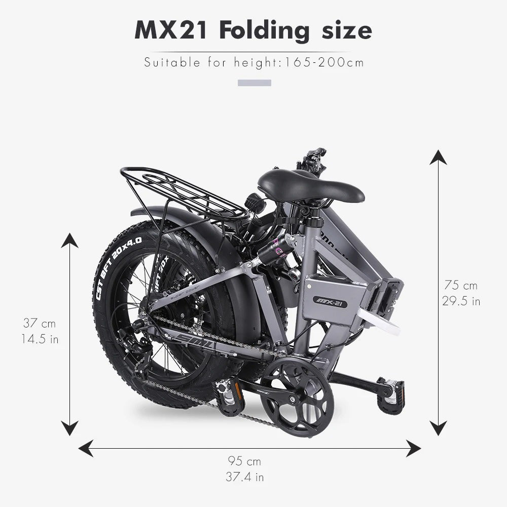 💥 1000W Peak Electric Bike for Adults | 25MPH & 38-Mile Range⚡614WH Removable Battery🏍️20x4" Fat Tire【20-Second Fold】 | Hydraulic Brakes All-Terrain Beast