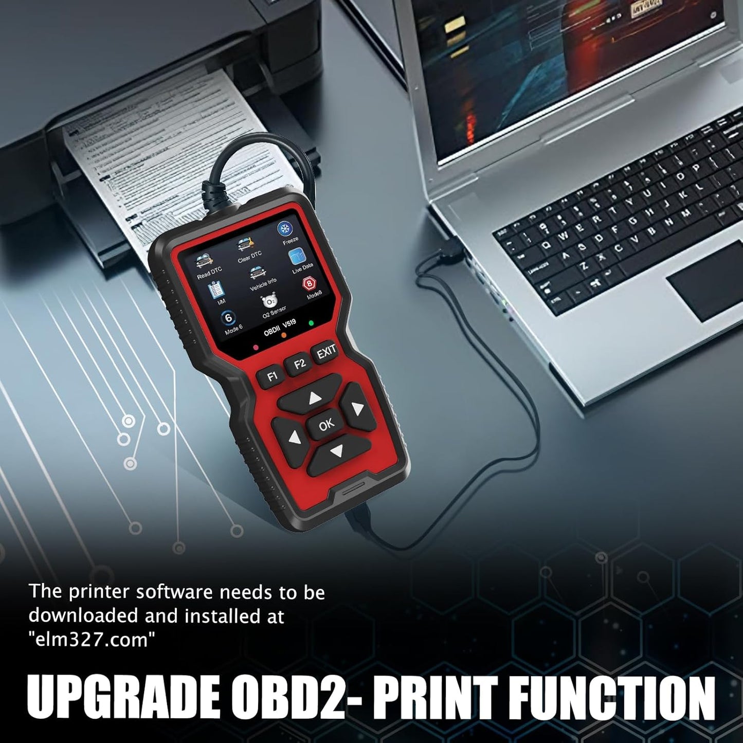 🔧 OBD2 Scanner with Mode 6/8 & I/M Readiness | 1996+ Cars⚡Engine Light Reset⚡【Pro Diagnostic Kit】Code Reader for All OBDII Vehicles - Live Data & 0.5s Response