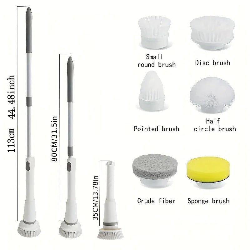 🔥 Multi-Surface Electric Cleaning Brush Pro | All-in-One⚡【Home & Pool Kit】Deep Clean Power Scrubber for Kitchen, Bathtub, Tile & Swimming Pool - Handheld 360° Reach