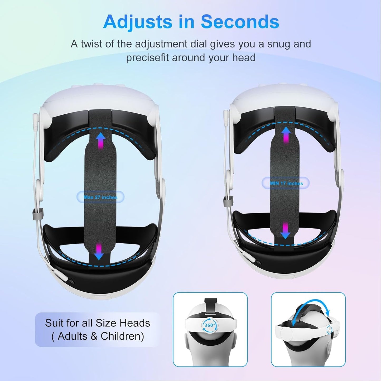 🔥Meta Quest 3 Battery Strap 2025 - 10000mAh Official Fit Elite Strap Upgrade | 2X Playtime & Zero Neck Pain! TikTok's #1 VR Accessory of 2025⚡