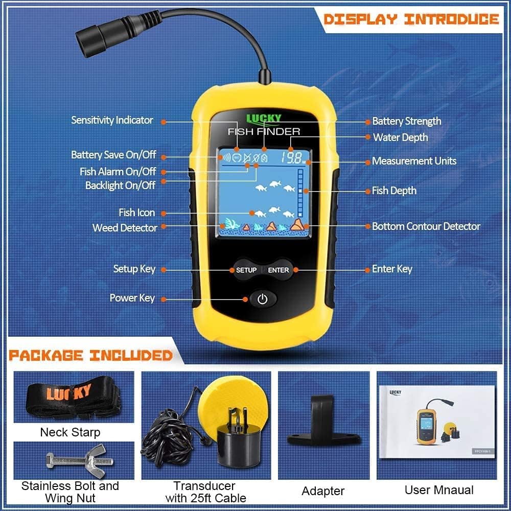 Kayak Fish Finder ✨ Castable Sonar Transducer + LCD Depth Display 💦 Waterproof & Handheld for Boats/Kayaks 🌟 Real-Time Fishing Imaging 🔥 #FishingHack #KayakEssentials