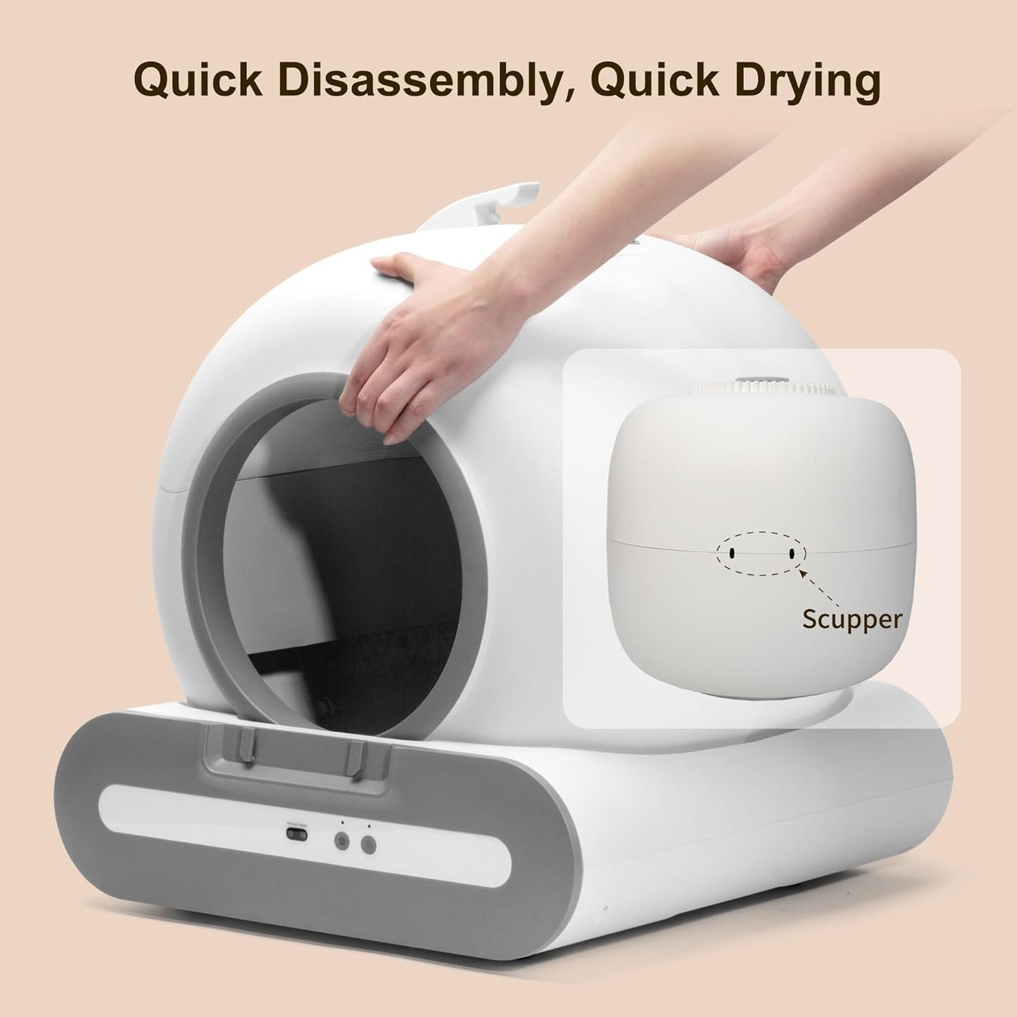 🚀Upgraded Self-Cleaning Cat Litter Box 65L XL Capacity📱APP Control Auto Scooper - TikTok's #1 Pet Tech! Odor-Free & Smart Safety Shield🛡️ Cat Litter Box for Multi-Cat Homes🐾
