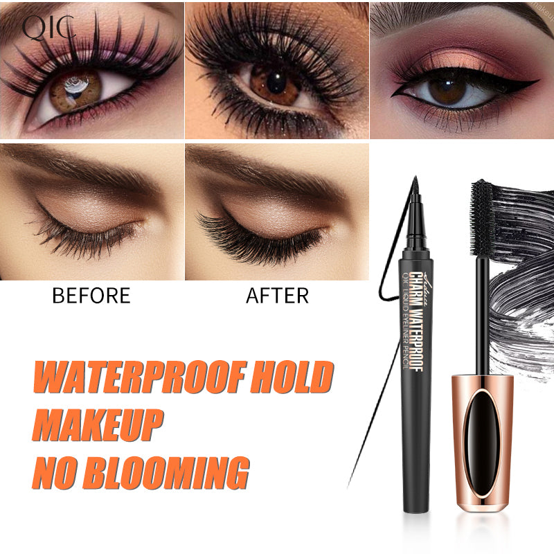 PowerFilm Lash Duo ✨ 24H Waterproof Mascara & Eyeliner Set! 💦 Clump-Free Volume + Sharp Winged Liner 🌟 Gym-Proof & Tear-Resistant! #LashDuo #WaterproofMakeup #SmudgeProofHack