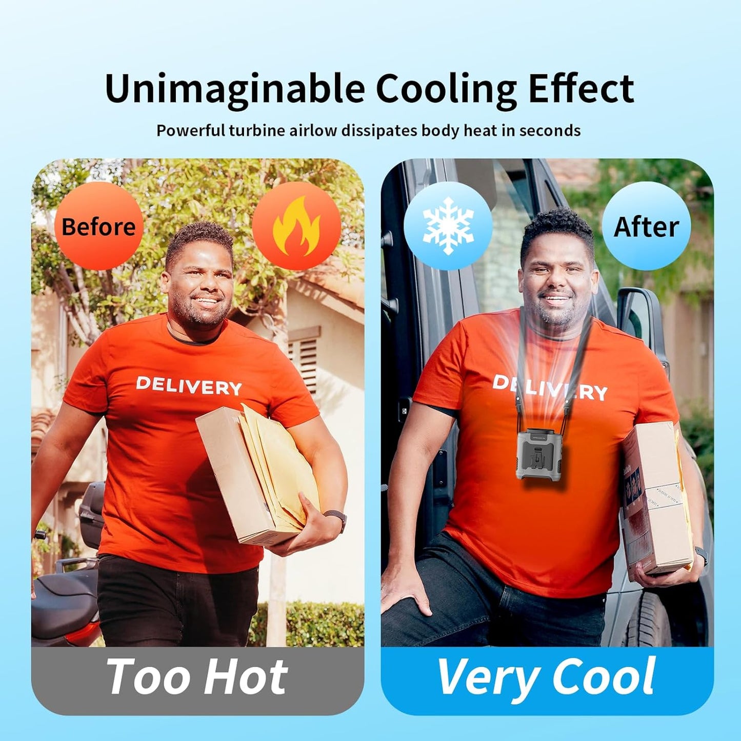 10000mAh Waist Cooler Fan ✨ 40H Ice Mode + 5 Speeds 💦 Hands-Free Belt Clip for Hiking/Camping 🌟 Built-in Flashlight & USB Charger 🔥 #OutdoorHack #TikTokMadeMeBuyIt