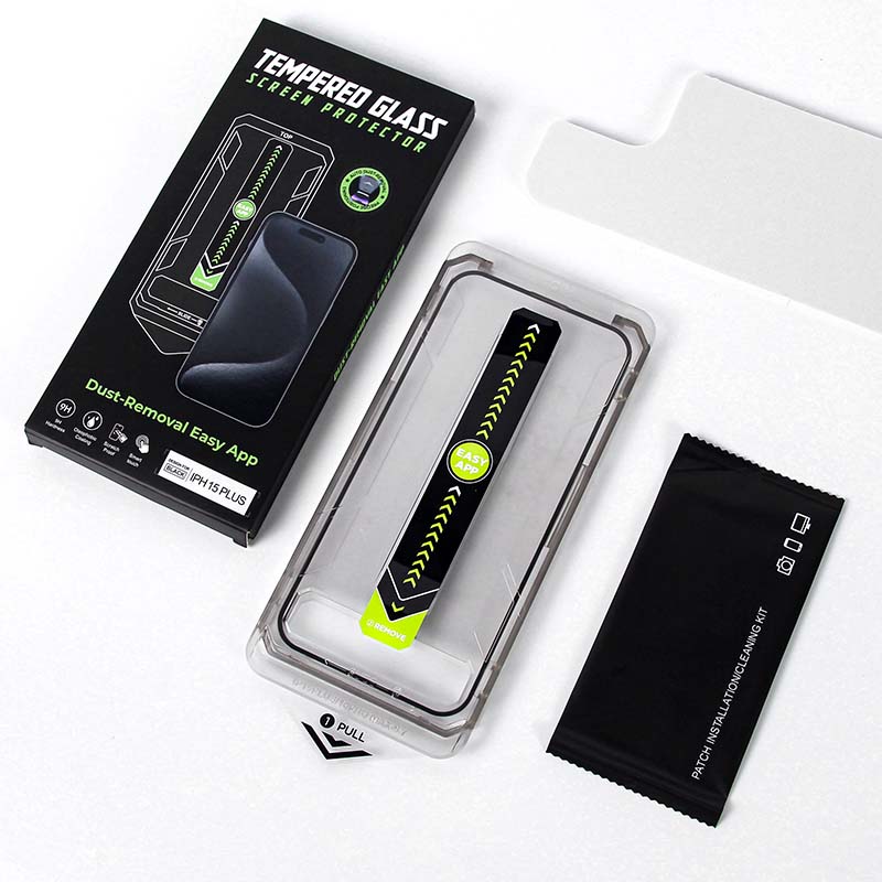 3-Pack iPhone 15 Pro Max Screen Protectors ✨ Auto-Align No-Bubble Tech 💥 Dynamic Island Fit + Crystal Clear HD 🌟 1-Second Dust-Free Install 🔥 #iPhoneHacks #TikTokMadeMeBuyIt