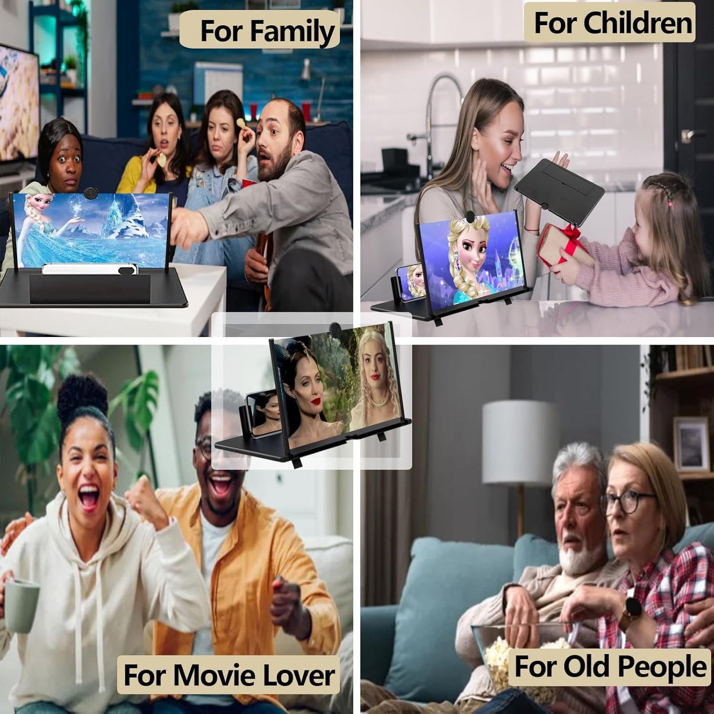 18" Phone Screen Magnifier ✨ 3D HD Movie Theater Experience 💥 Foldable & Universal Fit 🌟 Portable Cinema for Gaming/Travel 🔥 #BigScreenHack #TikTokMadeMeBuyIt
