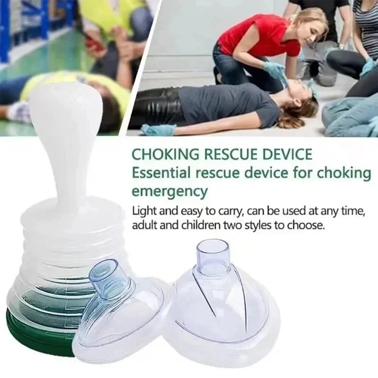🚨 Portable Suction Rescue Kit for Adults & Kids | 3s Emergency⚡FDA-Certified🌟【Lifesaver Travel Pro】Dual-Size Airway Device - Camping, Travel, Home Choking First Aid
