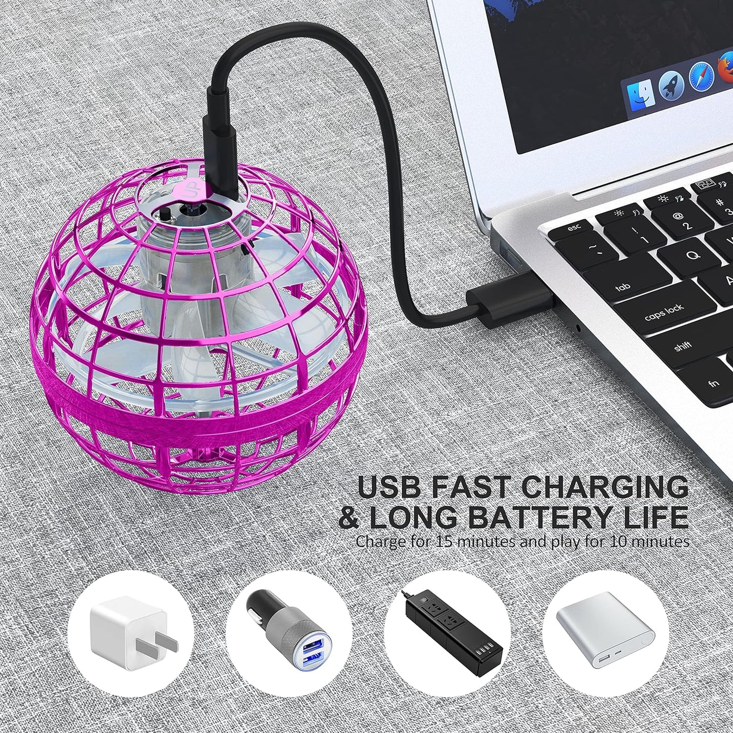 Galaxy Hover Ball Toy ✨ Auto-Float & LED Night Glow 💥 Gesture-Control Flying Orb for Outdoor Fun 🌟 Crash-Proof Gift for Kids 6-12 🔥 #OutdoorToys #TikTokMadeMeBuyIt