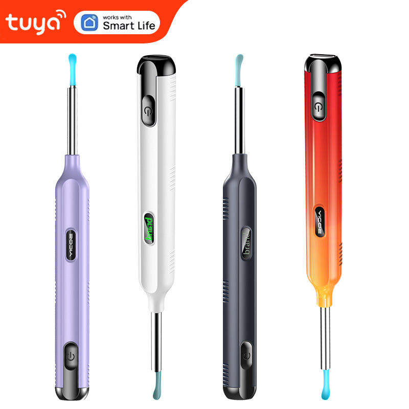 Tuya-Smart Ear Cleaner ✨ 1296P HD Camera + 6 LED Lights 💡 APP Control & Voice Commands 🌟 Real-Time Ear Rescue for iPhone/Android 🔥 #SmartHomeHacks #OddlySatisfying