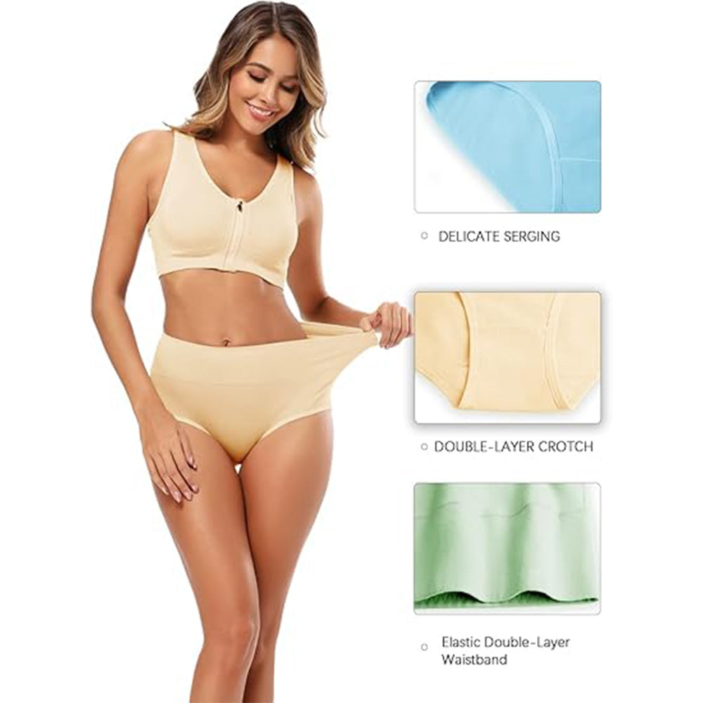 🔥Buttery Soft Everyday! High Waist Panties w/ Full Coverage✨ Seamless Cotton Underwear💫 No Dig In Waistband | TikTok’s Comfort Obsessed
