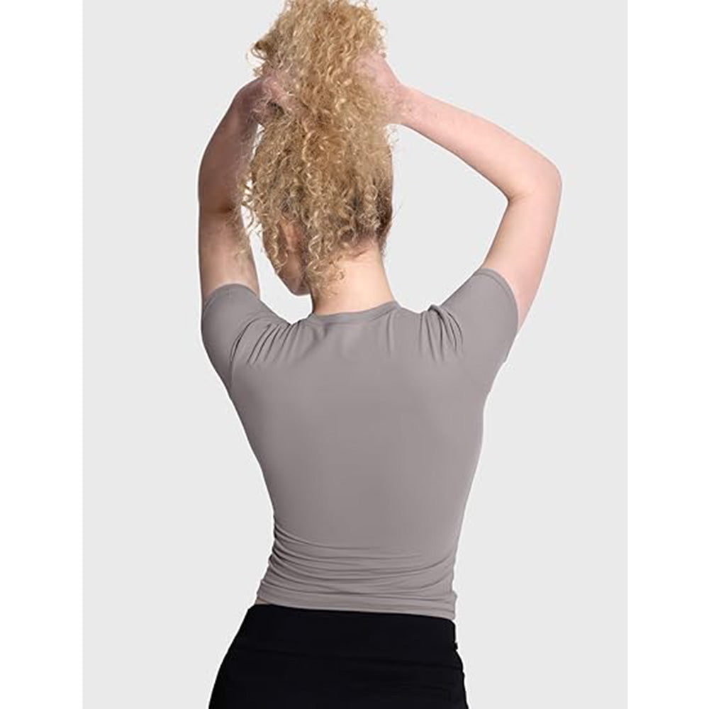 👚✨ Women's Double-Lined Slim Fit T-Shirt | Crew Neck Short Sleeve Top for Everyday Basics | Smoke Cloud Pro Collection ☁️ #WardrobeEssentials #OOTDInspo