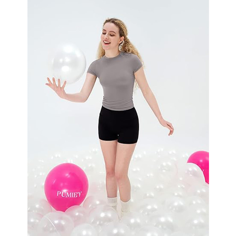 👚✨ Women's Double-Lined Slim Fit T-Shirt | Crew Neck Short Sleeve Top for Everyday Basics | Smoke Cloud Pro Collection ☁️ #WardrobeEssentials #OOTDInspo
