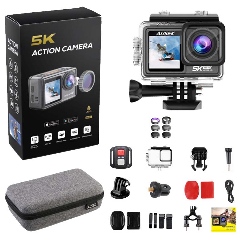 📸 5K Action Camera 30fps | Anti-Shake Waterproof Sports Camera for Outdoor Adventures, Riding, Diving & More! 🏄‍♂️🚴‍♀️ #ExtremeSports2025 #ActionCam #AdventureGear