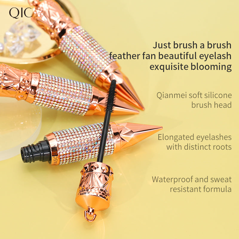 Queen's Scepter 4D Diamond Mascara ✨ Waterproof & Flake-Proof 24H! 💎 Volumizing + Lengthening + Curl 🌟 Clump-Free Royal #LashGoals! #DiamondMascara #NoSmudgeHack