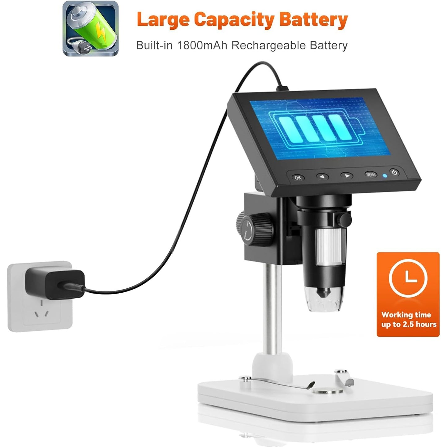 🔍 1000X Digital Coin Microscope with 4.3" LCD | 8X Brighter LEDs⚡PC View for Windows/Mac🌟【Pro Collector's Kit】EDM4 Magnifier for Error Coins & Electronics Repair