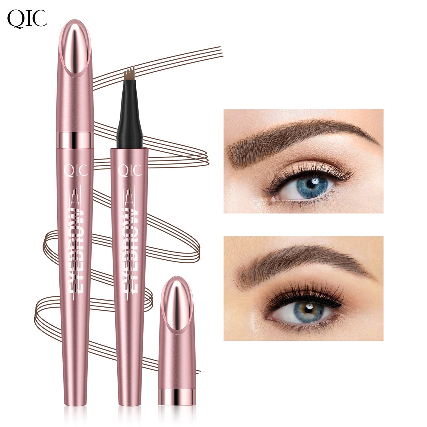 4-Prong Microblading Brow Pen ✨ 24H Gym-Proof🔥 Sweat-Resistant & No Smudge! 💯 Hair-Like Strands for WILD NATURAL Brows 🌟 #BrowHack Alert! ➕ #MicrobladingPen | #WaterproofBrows | #FeatherBrows