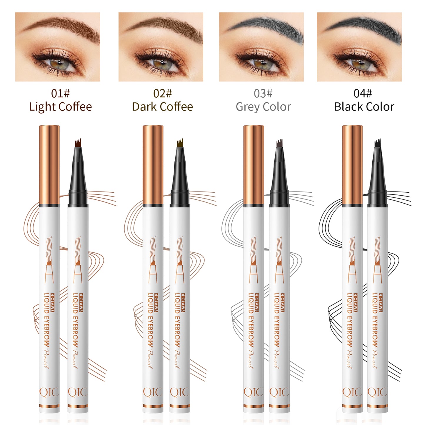 4-Head Microblading Brow Stamp ✨ 24H No-Smudge Waterproof🔥 Ultra-Fine Hair Strokes + Beginner Proof! 💯 Lazy Girl Brow Hack for NATURAL #FeatherBrows! ➕ #MicrobladingPen | #BrowHack| #BeginnerBrows