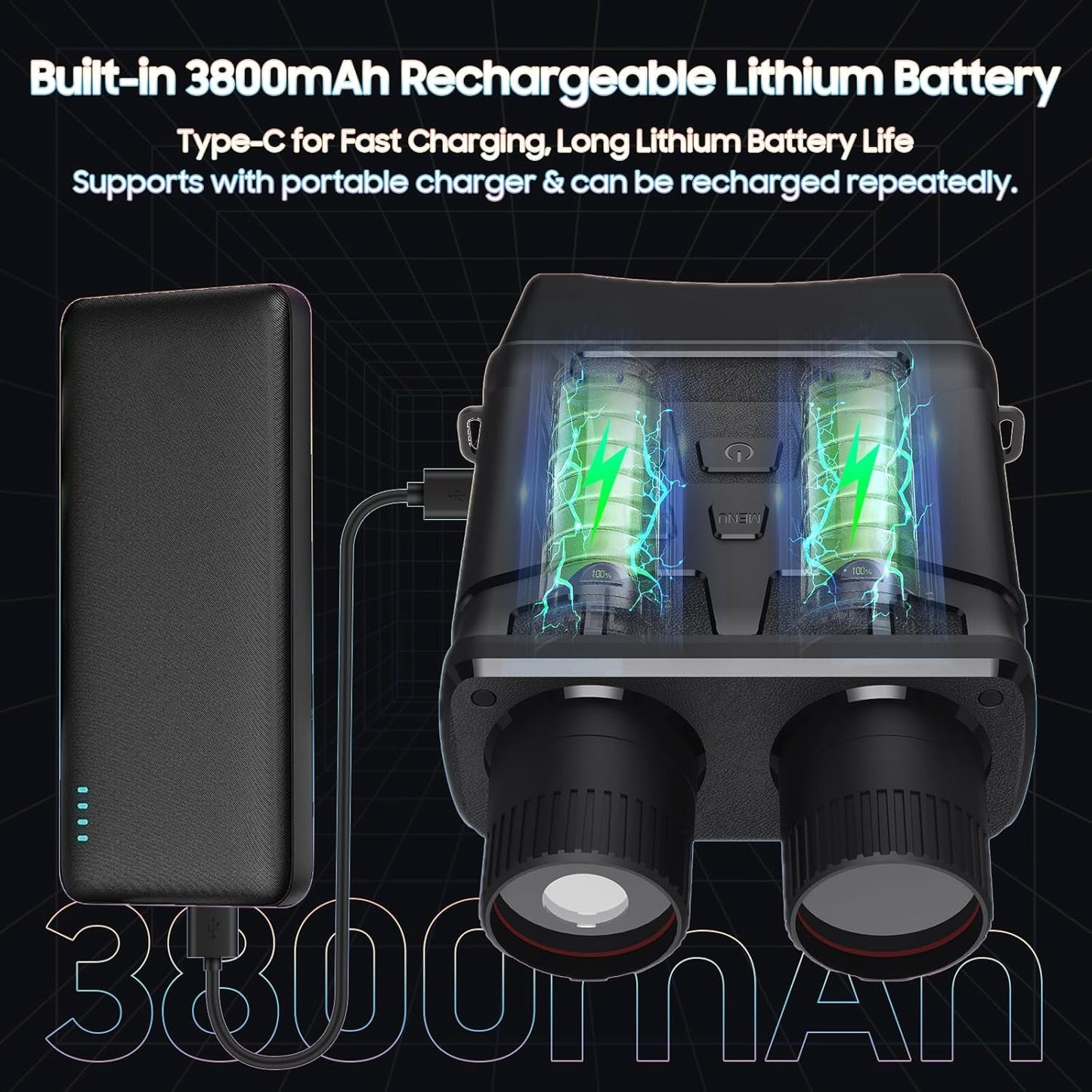 🌙📷 4K Night Vision Goggles for Adults | 4'' HD Screen + Digital Infrared Vision | Record HD Photos & Video, Rechargeable for Hunting & Security 🔋 #NightVisionTech #OutdoorGear