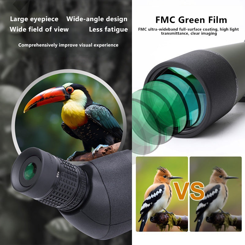 🌿🌄 20-60x80 Spotting Scope with Tripod | BAK4 HD Waterproof for Bird Watching & Wildlife Observation | Phone Holder + Carrying Bag 🦅 #WildlifeWatching #OutdoorGear