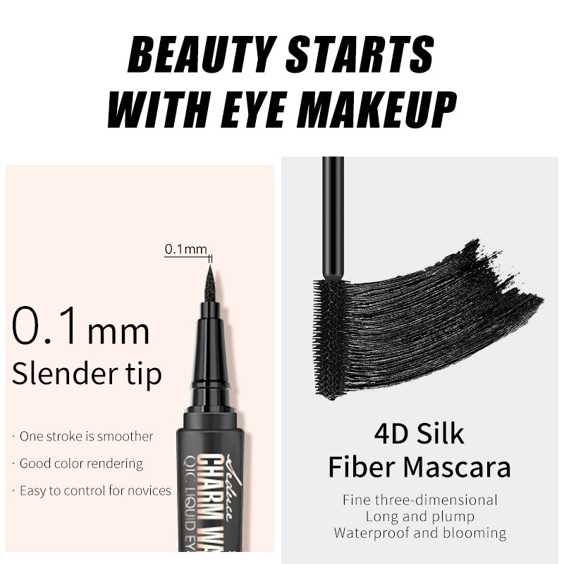 PowerFilm Lash Duo ✨ 24H Waterproof Mascara & Eyeliner Set! 💦 Clump-Free Volume + Sharp Winged Liner 🌟 Gym-Proof & Tear-Resistant! #LashDuo #WaterproofMakeup #SmudgeProofHack