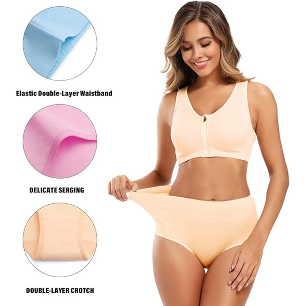 🔥Buttery Soft Everyday! High Waist Panties w/ Full Coverage✨ Seamless Cotton Underwear💫 No Dig In Waistband | TikTok’s Comfort Obsessed