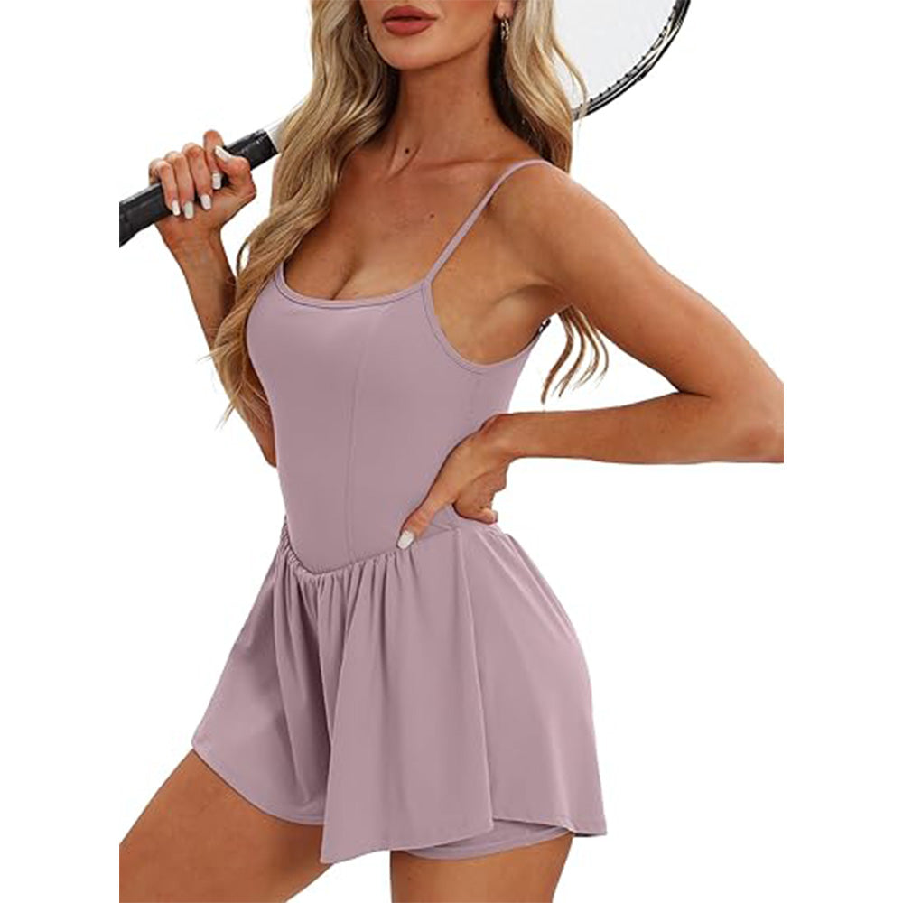 🌴Summer Breeze Essential! Double-Lined Short Romper✨ Adjustable Spaghetti Strap💃 No-Slip Sleeveless Jumpsuit | TikTok’s Hotlist