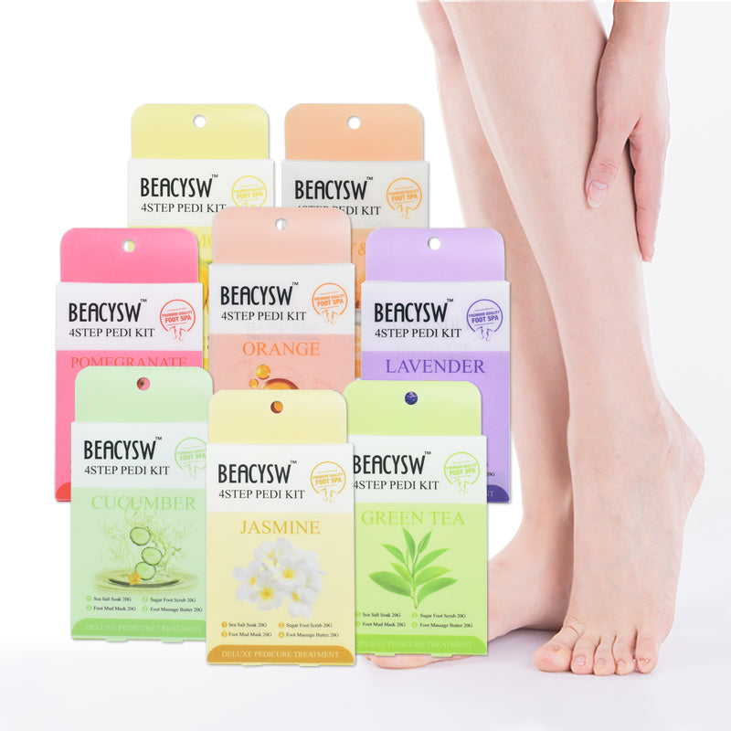 8-Pack Sugar Scrub Foot Care Set ✨ 8 Exotic Scents + 4-Step Spa Routine 💦 Cracked Heel Repair & Odor Elimination 🌟 Ultimate #SelfCareSunday Kit!