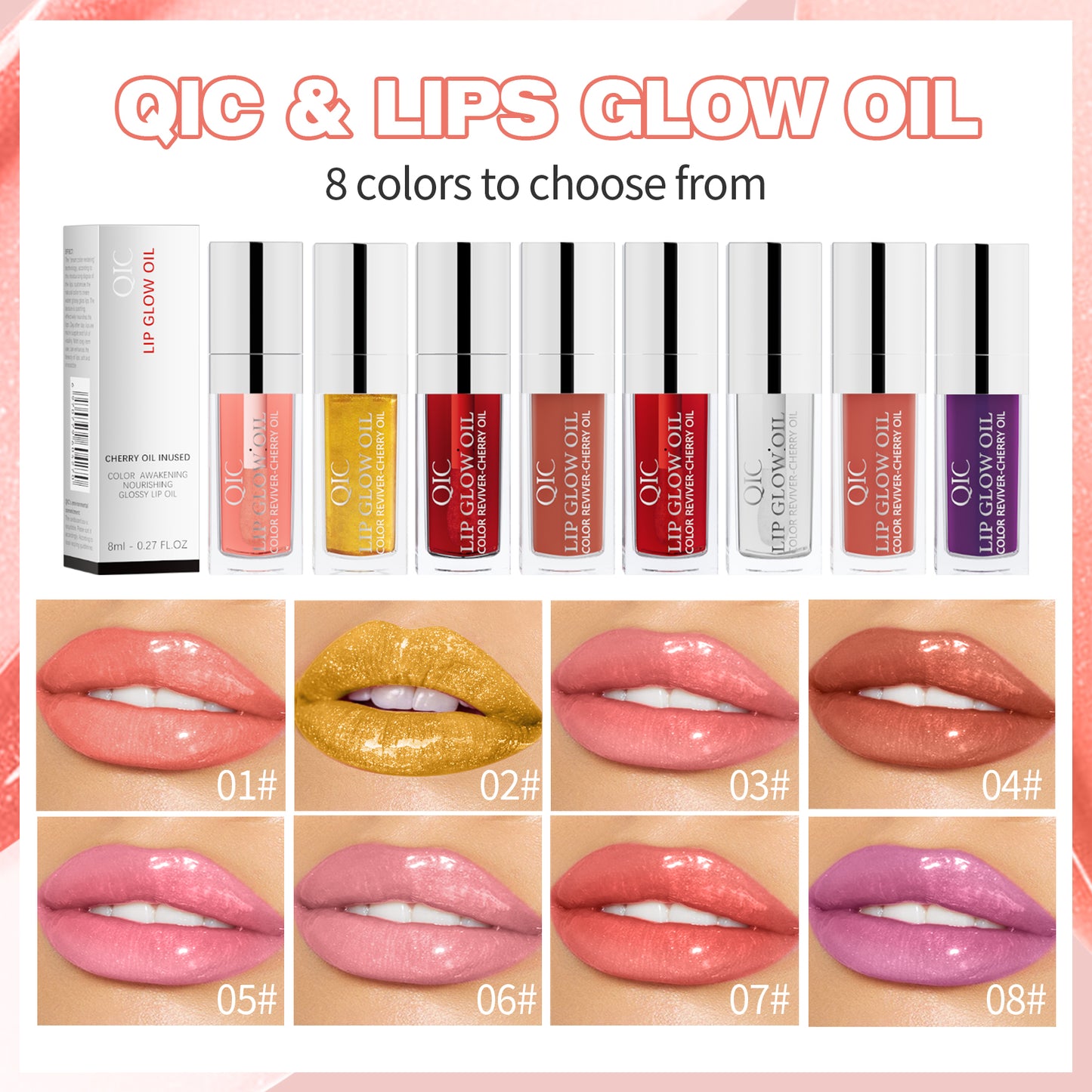 GlowTint Lip Oil ✨ Hydrating Plumping Treatment! 💋 24H Moisture Boost + Lip Line Smoothing 🌟 Glass-Like #JuicyLips #LipCareHack