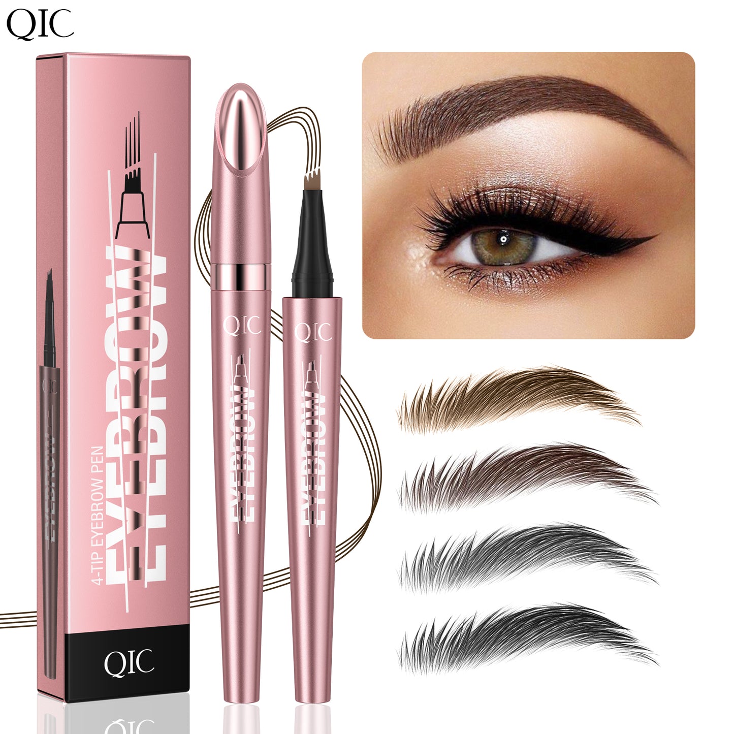 4-Prong Microblading Brow Pen ✨ 24H Gym-Proof🔥 Sweat-Resistant & No Smudge! 💯 Hair-Like Strands for WILD NATURAL Brows 🌟 #BrowHack Alert! ➕ #MicrobladingPen | #WaterproofBrows | #FeatherBrows