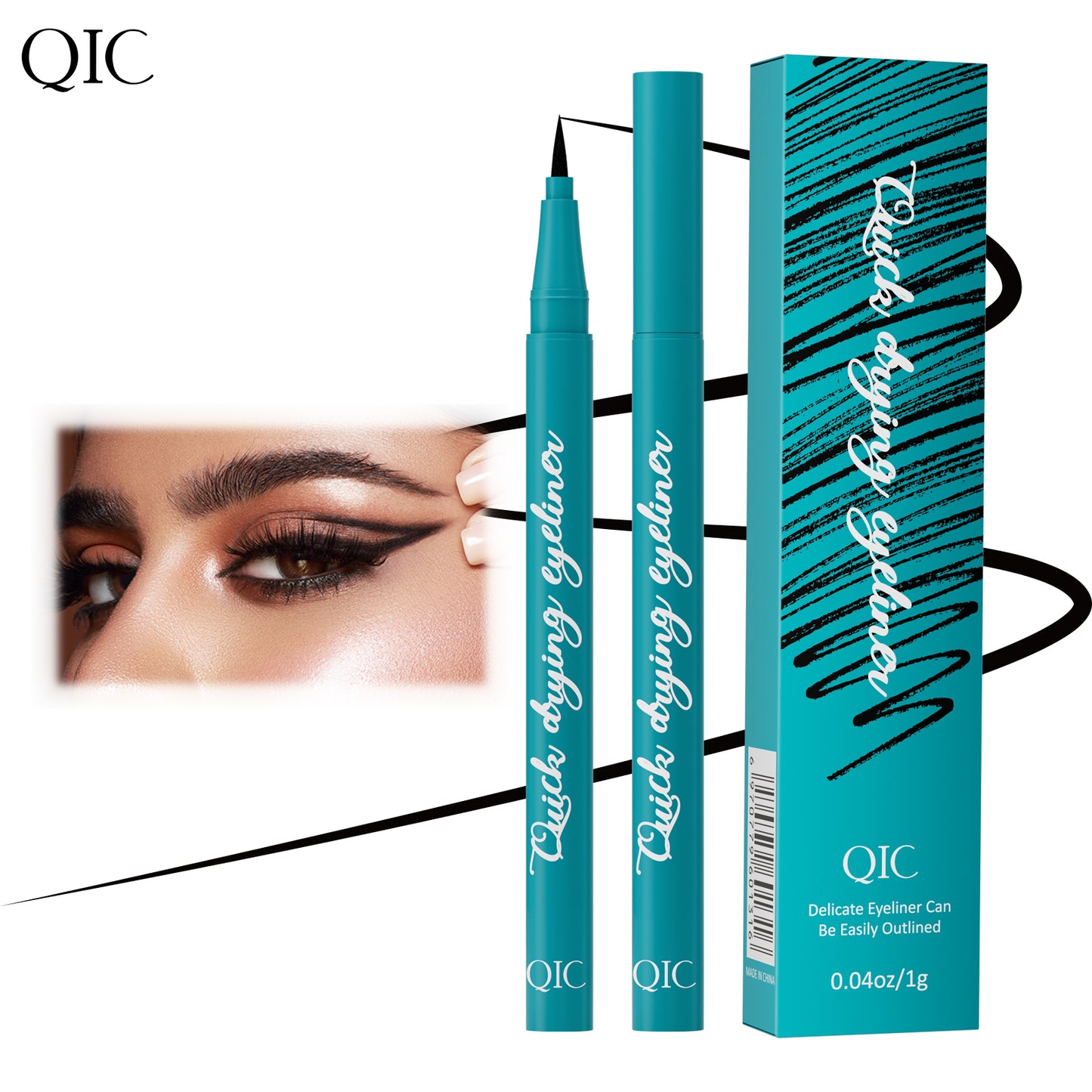 Quick-Dry Waterproof Eyeliner Pen - 24H Smudge-Proof✨ Ultra-Fine Liquid Liner 💦 Sweat-Resistant & Beginner Friendly 🔥 #WaterproofMakeup #TikTokBeauty #QuickDryLiner