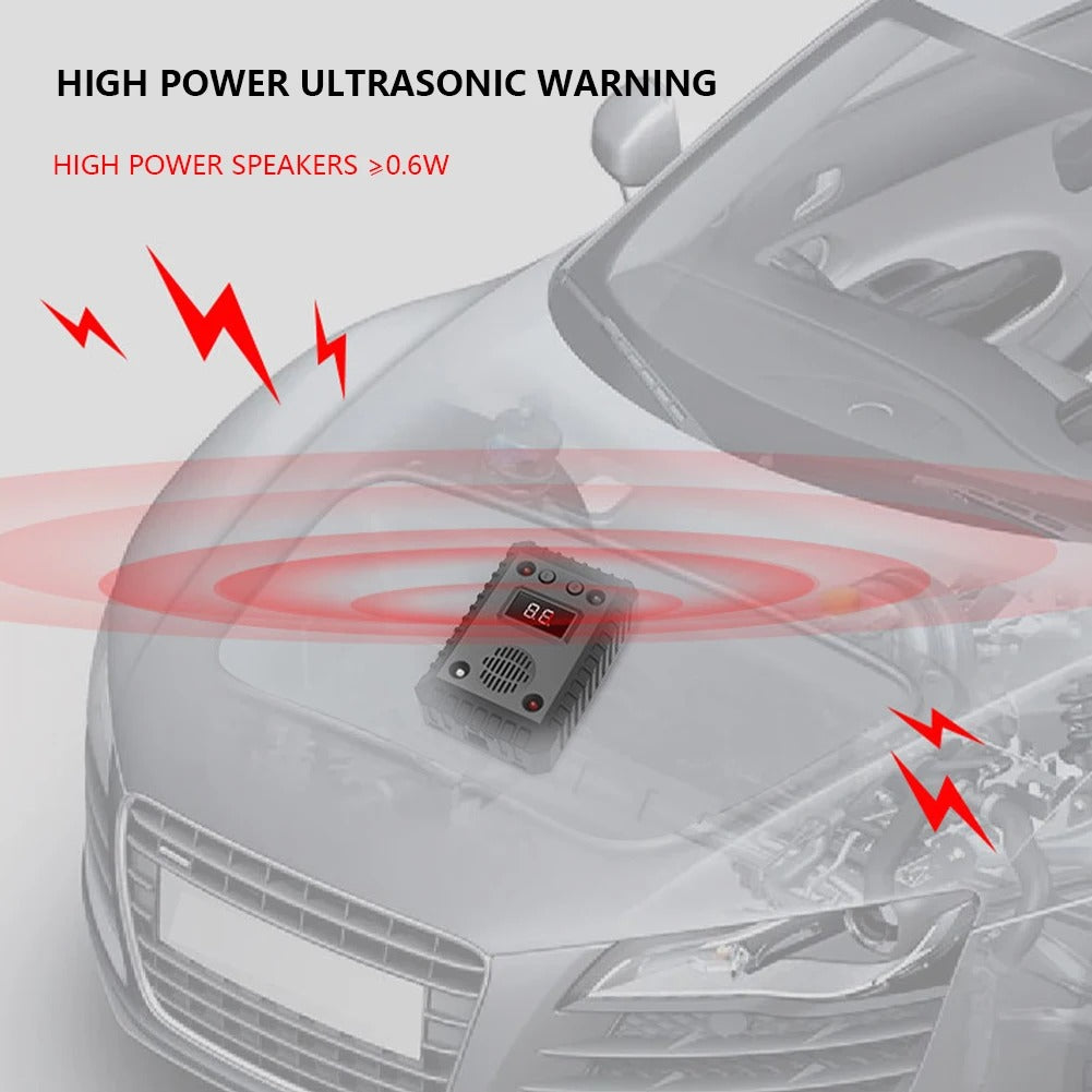 🐭🔥 Ultrasonic Mouse Repeller with 8 LED Strobe | 12V/5V Smart Power⚡【Auto/House/Warehouse Pro】Intelligent Start-Stop Ultrasound Alarm - 360° Pest-Free Zone Creator