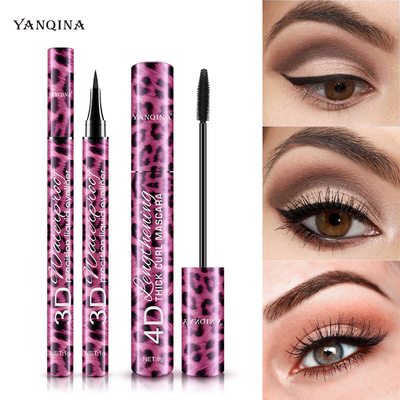 Lash & Liner Duo ✨ 24H No Smudge! 💦 Lengthening + Curl & Volume 🌟 Clump-Free Gel Eyeliner Combo! #LashHack #NoPandaEyes #SmudgeProofDuo
