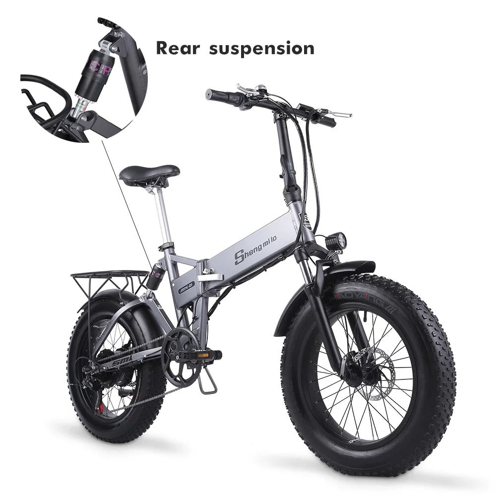 💥 1000W Peak Electric Bike for Adults | 25MPH & 38-Mile Range⚡614WH Removable Battery🏍️20x4" Fat Tire【20-Second Fold】 | Hydraulic Brakes All-Terrain Beast
