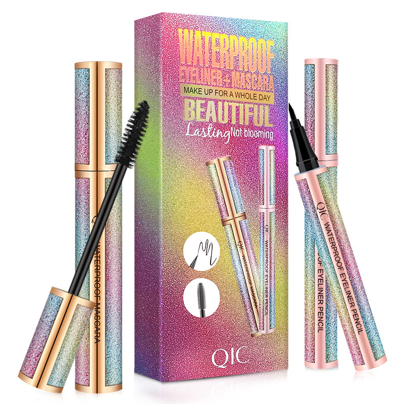 Galaxy Lash & Liner Duo ✨ Waterproof Mascara + Quick-Dry Eyeliner! 💦 24H No Smudge, Clump-Free Volume & Winged Perfection 🌟 #LashHack #EyelinerHack #NoPandaEyes