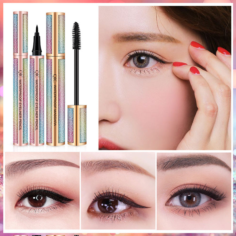 Galaxy Lash & Liner Duo ✨ Waterproof Mascara + Quick-Dry Eyeliner! 💦 24H No Smudge, Clump-Free Volume & Winged Perfection 🌟 #LashHack #EyelinerHack #NoPandaEyes