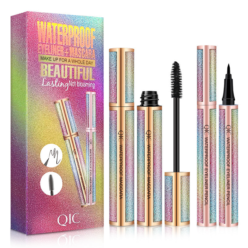 Galaxy Lash & Liner Duo ✨ Waterproof Mascara + Quick-Dry Eyeliner! 💦 24H No Smudge, Clump-Free Volume & Winged Perfection 🌟 #LashHack #EyelinerHack #NoPandaEyes