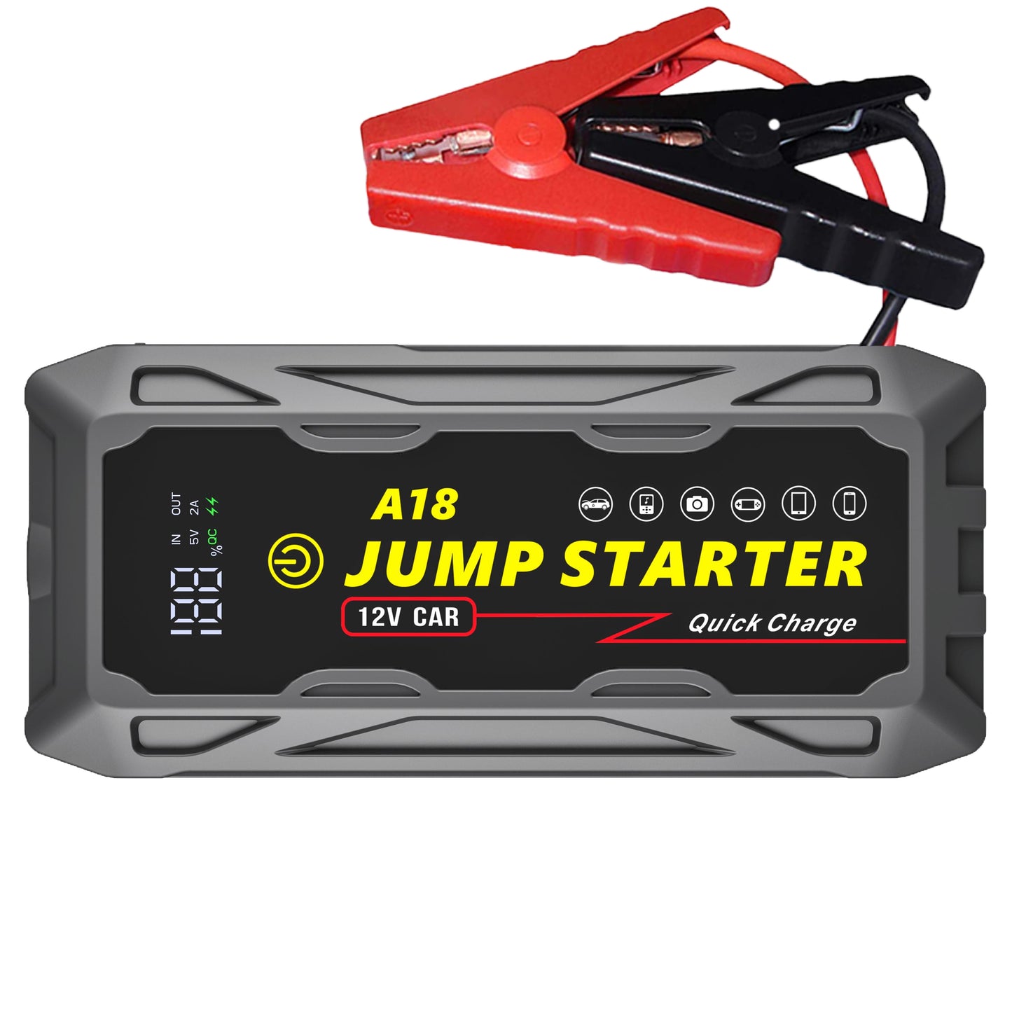 🚗⚡ 3000A Jump Starter with PD66W Fast Charge | 59200mWh MegaPower⚡Dead Battery Rescue in 3秒🔥【Roadside Hero】Portable for 10L Gas/7L Diesel - Trucks/SUVs/RVs Lifesaver (Pocket-Sized 7.6")